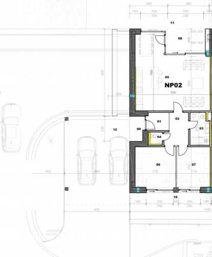 Pozemok Bytovka B - Nebytový priestor NP02 - pôdorys, 91.10m², 3 izby, Banská Bystrica Na Kačici