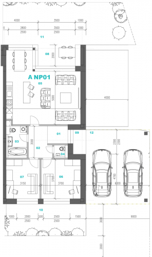 Pozemok Bytovka A - Nebytový priestor NP01 - pôdorys, 90.20m², 3 izby, Banská Bystrica Na Kačici